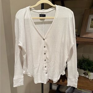 Abercrombie & Fitch White Button-Down Shirt